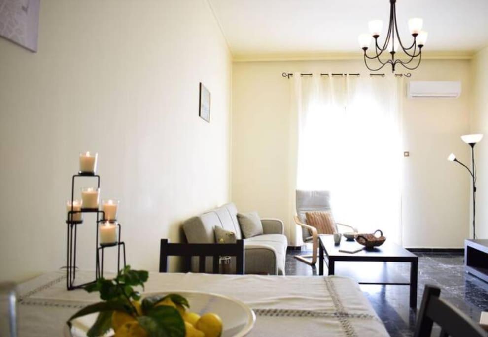 Marble Cool 2-Bedroom Down Town Yard House Kíssamos Exterior foto